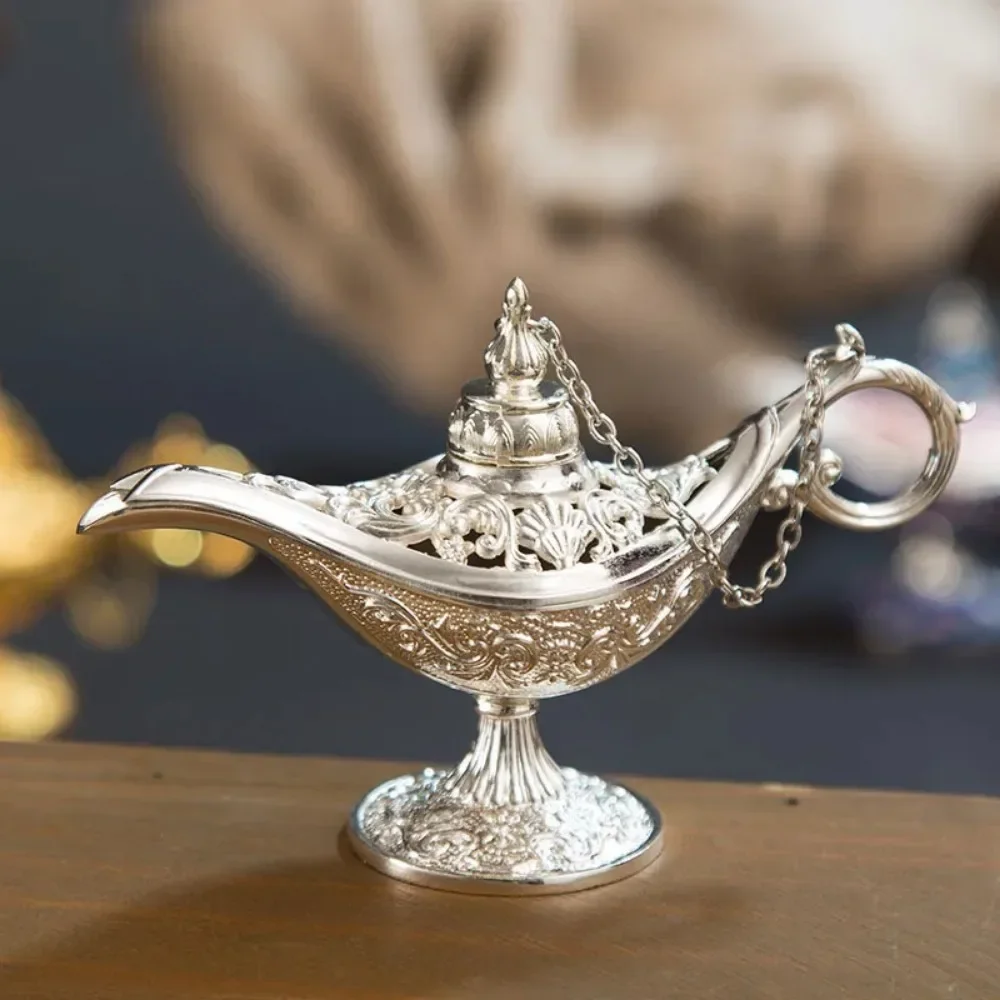 12 см (4 7 дюйма) ноги Aladdin Magic Genie лампы классические редкие полые курильницы ретро
