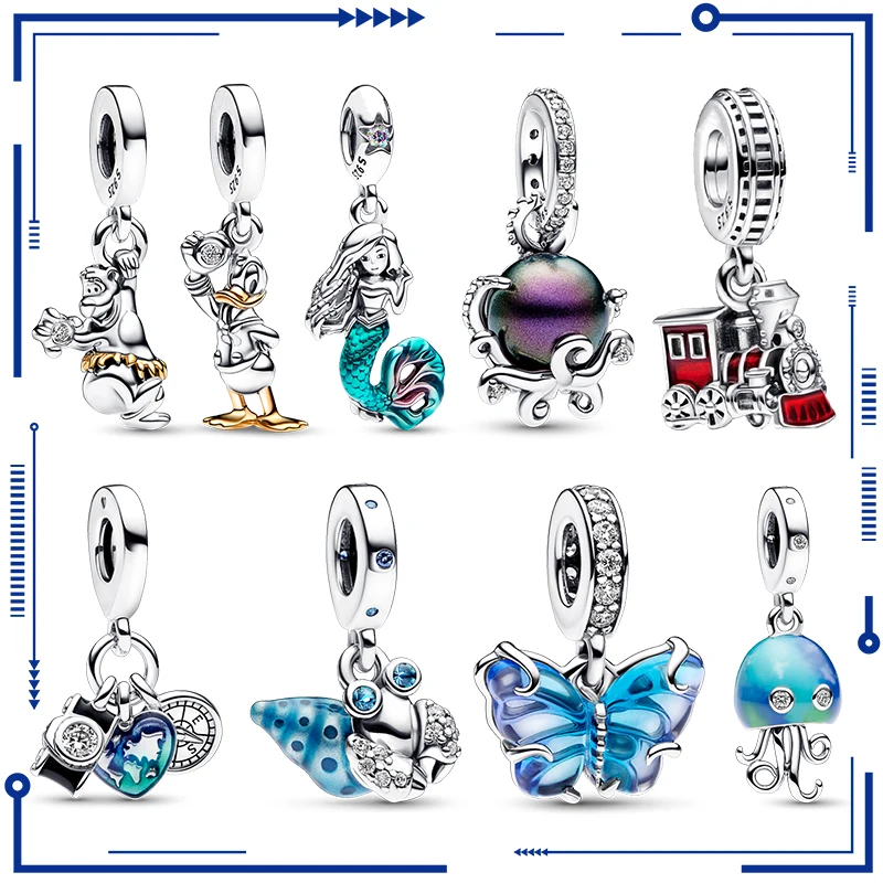 

Disney New in Charm Beads Fits Pandora Original Charms Bracelet Women DIY Jewelry Luxury 925 Silver Pendant Bead Gift 2023 Hot
