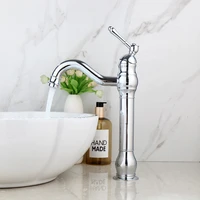 yanksmart luxury chrome polished bathroom vessel sink faucet deck mounted single handle basin faucet single hold mixer water tap