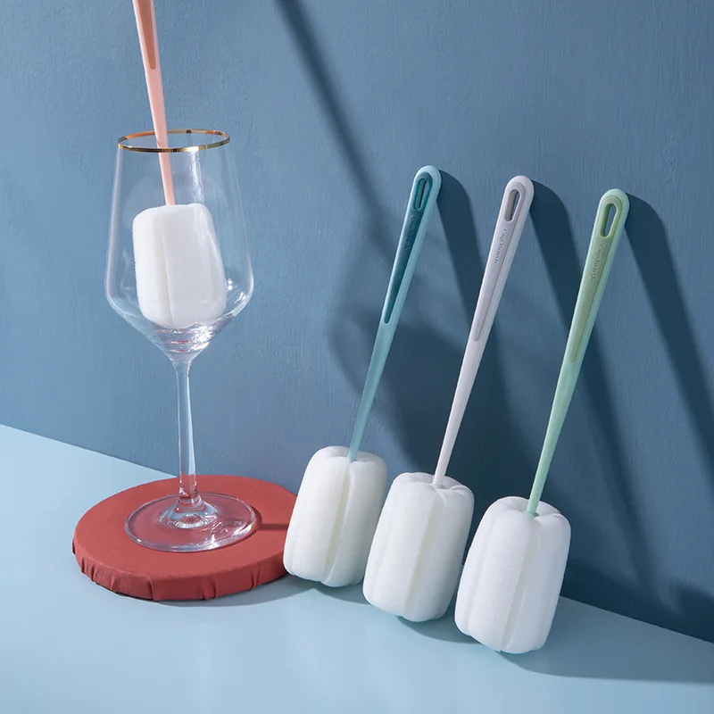 

New cup brush sponge bottle brush long handle thermos cup brush cleaning brush household kitchen multifunctional brush