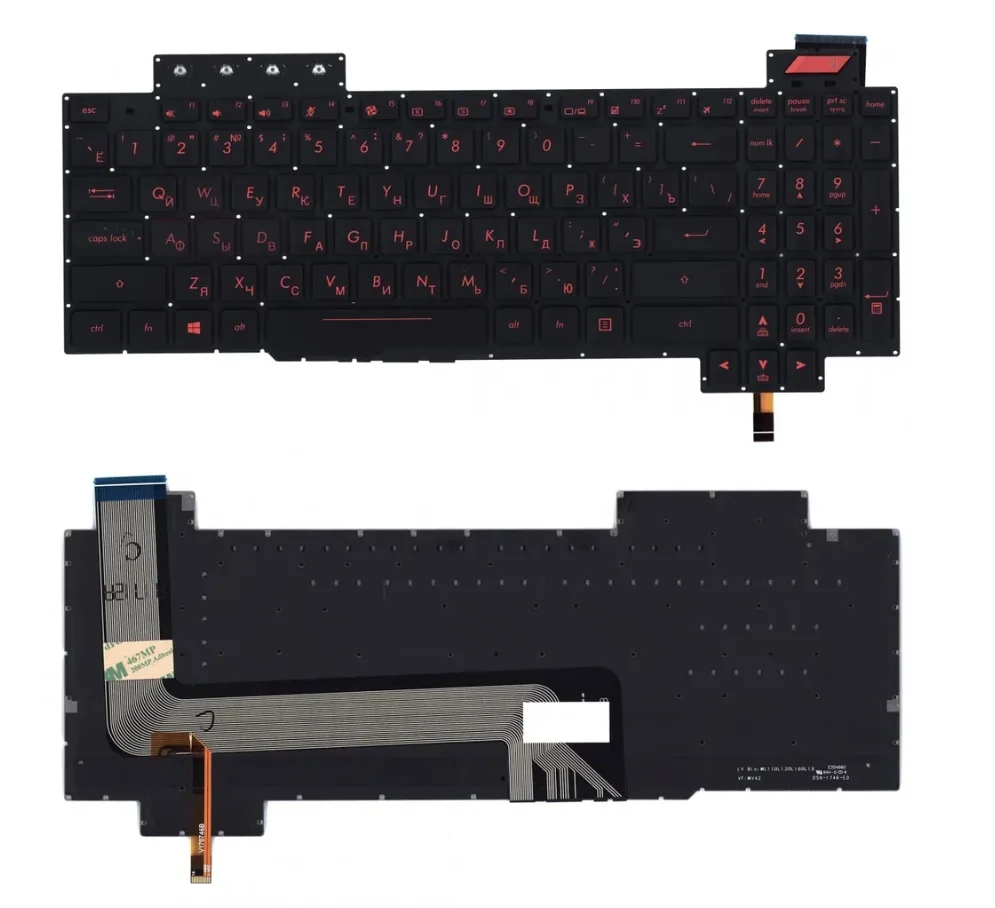 XIN-Russian-US-UK раскладка Подсветка клавиатуры ноутбука для ASUS ROG FX503 FX503V FX503VM FX503VD FX63 FX63V