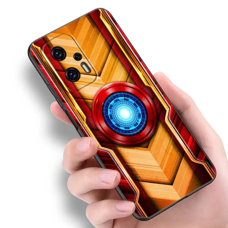 Marvel iron Hero Black Silicone Phone Case For Xiaomi POCO X3 X4 NFC F4 GT F5 F6 M4 M6 X5 X6 NEO Pro 5G M5