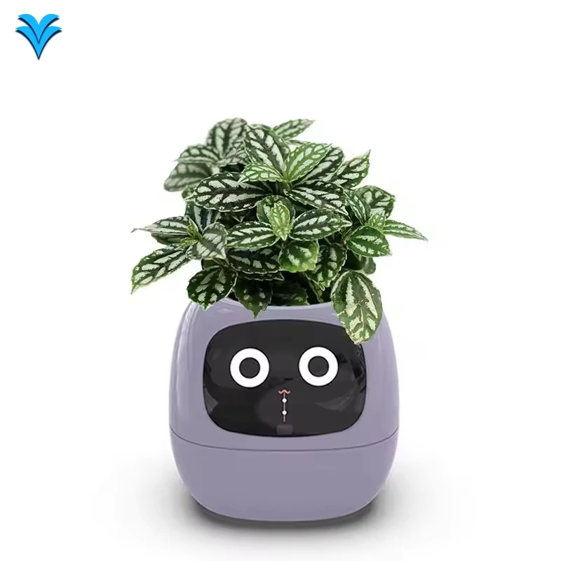 Фото LVY Smart Plant Pet Умная ваза Автоматическое водопоглощение Пластиковая смола Круглый USB горшок для комнатных растений №5