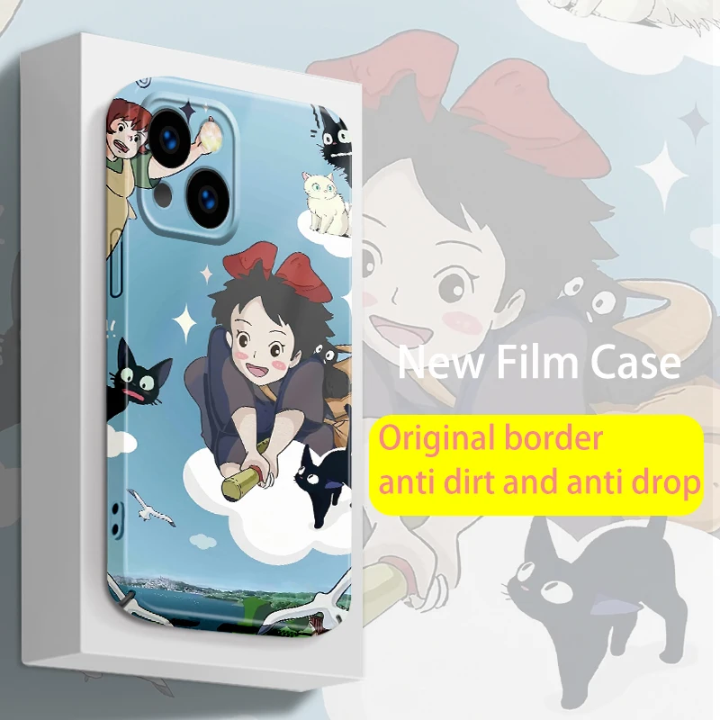 

Castle in the Sky Kiki For iPhone 14 13 12 Mini 11 XS Pro Max X XR 8 7 6 Plus 5 SE 2020 Feilin Film Phone Case Hard Cover