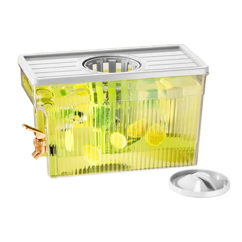 

Beverage Dispenser With Spigot Juice Container Large Iced Dinks Dispenser 3L Water Container With Rotary Lid For Easy Dispensing