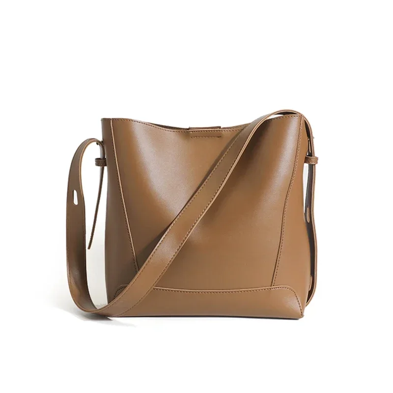 Новая женская сумка-мешок роскошная дизайнерская сумка на плечо кожаная простая