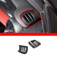 for bmw mini f55f56f57 dashboard side air outlet frame sticker abs carbon fiber style 2 piece set car interior accessories
