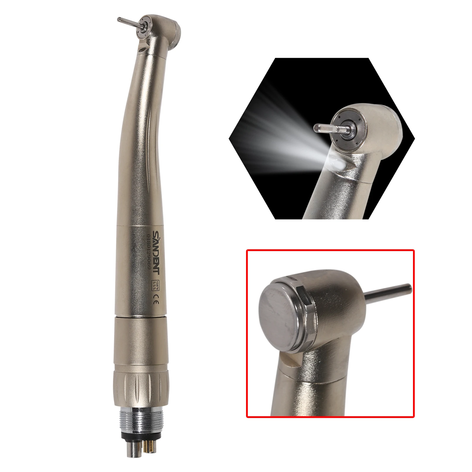 SANDENT 4-сторонний распылитель воды стоматологический оптоволоконный наконечник