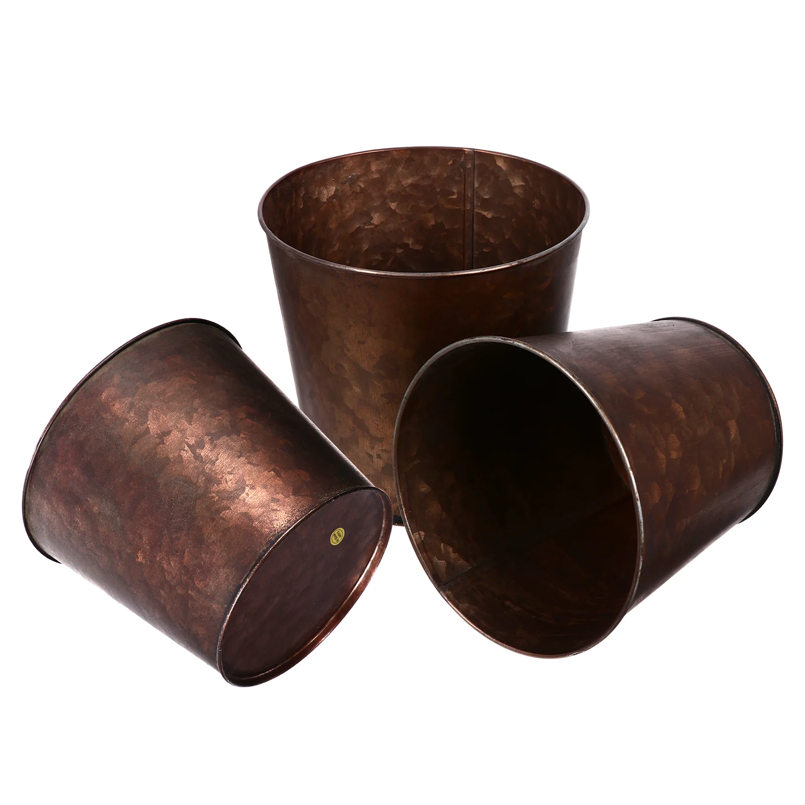 

Flower Vase Bucket Metal Pot Planter Rustic Tin Farmhouse Jug Shabby Pitcher Vintage Garden Planters Round Can Chic Iron Vases