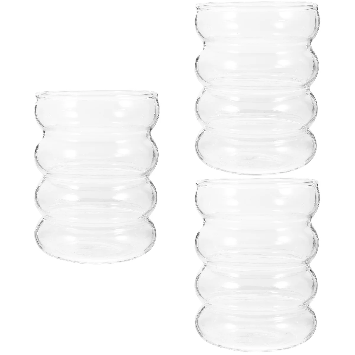 

3 PCS Espresso Mug Expresso Coffee Clear Beverage Cup Beer Can Glass Ripple Cup Glass Coffee Cup Travel Espresso Cup