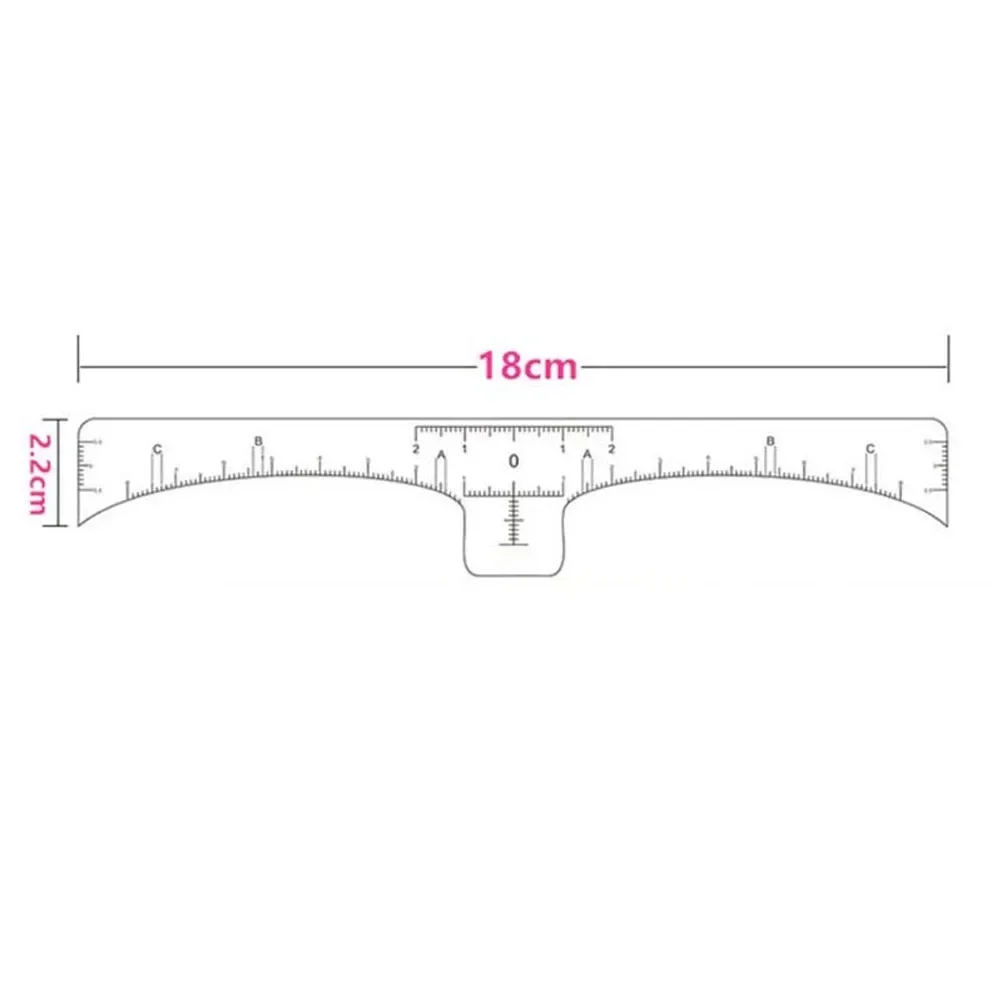 10 шт. наклейка-линейка для бровей одноразовая измерительная отметка