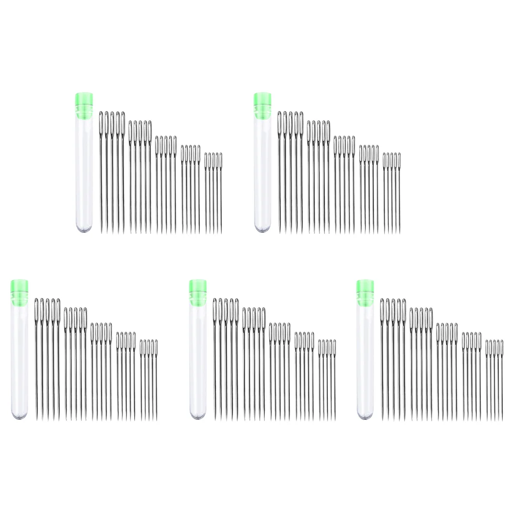 

5 Sets Large Eye Blunt Stainless Steel Embroidery Accessories Hand Sewing for Home Shop