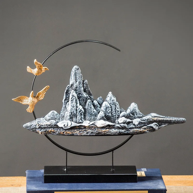 

New Chinese Desktop Creative Ornaments Alpine Birds and Beasts Study Wine Cabinet Ornaments Office Trend Ornaments