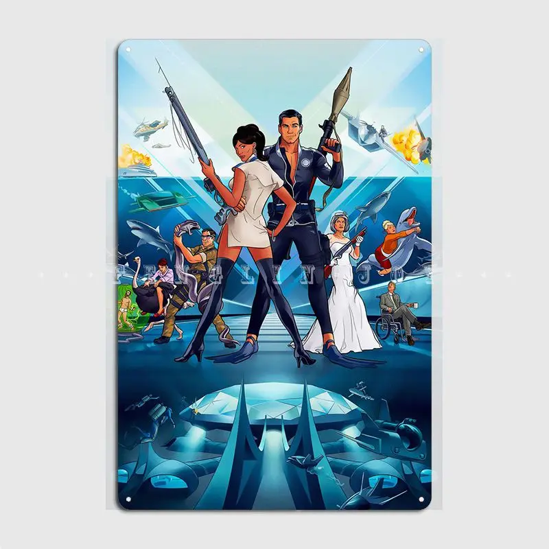 

Archer металлический плакат с табличкой, постеры с рисунком, Декор, винтажные Клубные, столовые плакаты