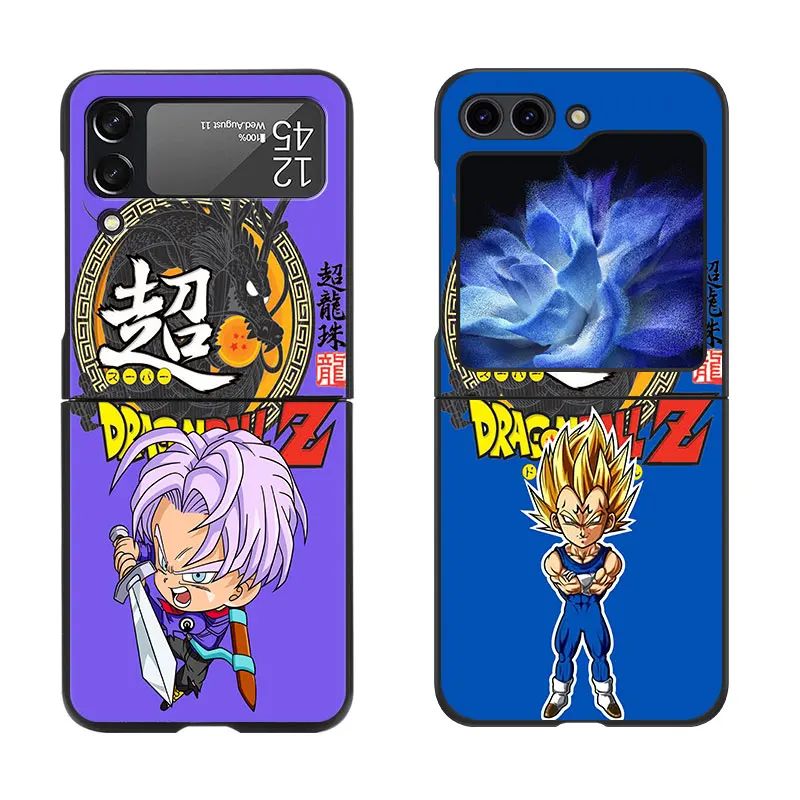 

Goku Dragon Ball Fundas Case For Samsung Galaxy Z Flip 4 3 5G Black Hard Cell Phone Cover ZFlip5 Clear PC Luxury