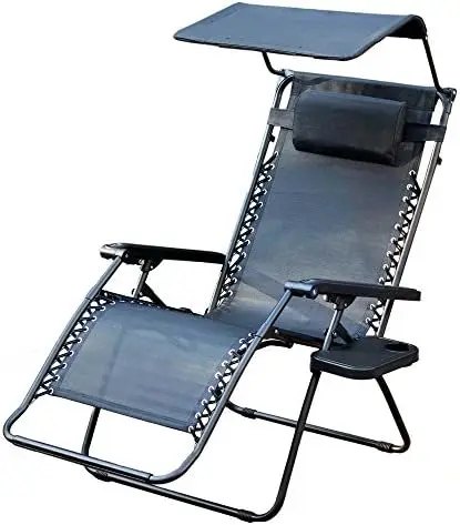 

Gravity Chair with Sunshade and Drink Tray, Green