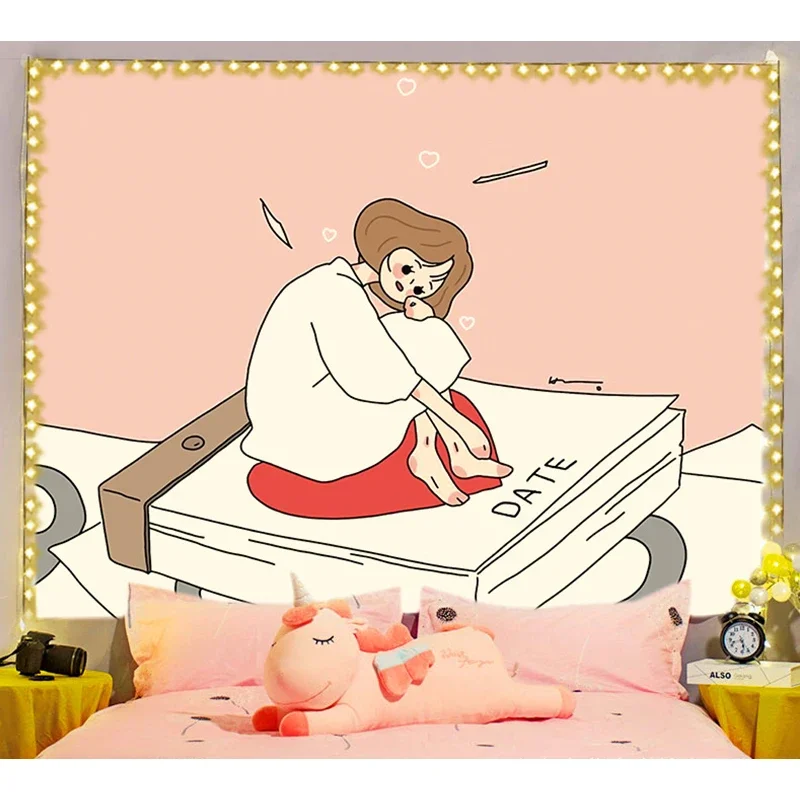 Ashou Kawaii декор для комнат гобелен настенный Декор домашнее украшение эстетическое