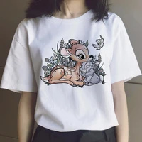 disney bambi t shirt kawaii anime unisex t shirt men ladies harajuku cute manga t shirt graphic couple t shirt casual top