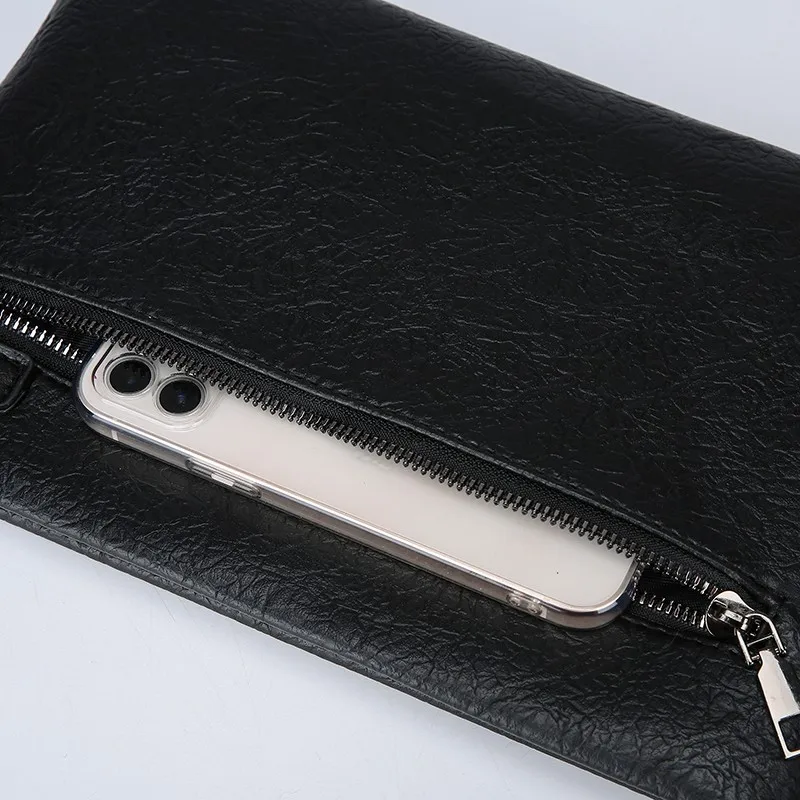 Fashion Soft PU Leather Men Handbag Casual Business Money Day Clutch Bag High Quality Durable Male Cardholder Case bolsas