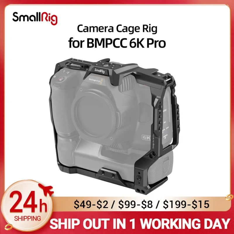 

SmallRig Battery Grip Compatible Camera Cage Rig for BMPCC 6K Pro 3382