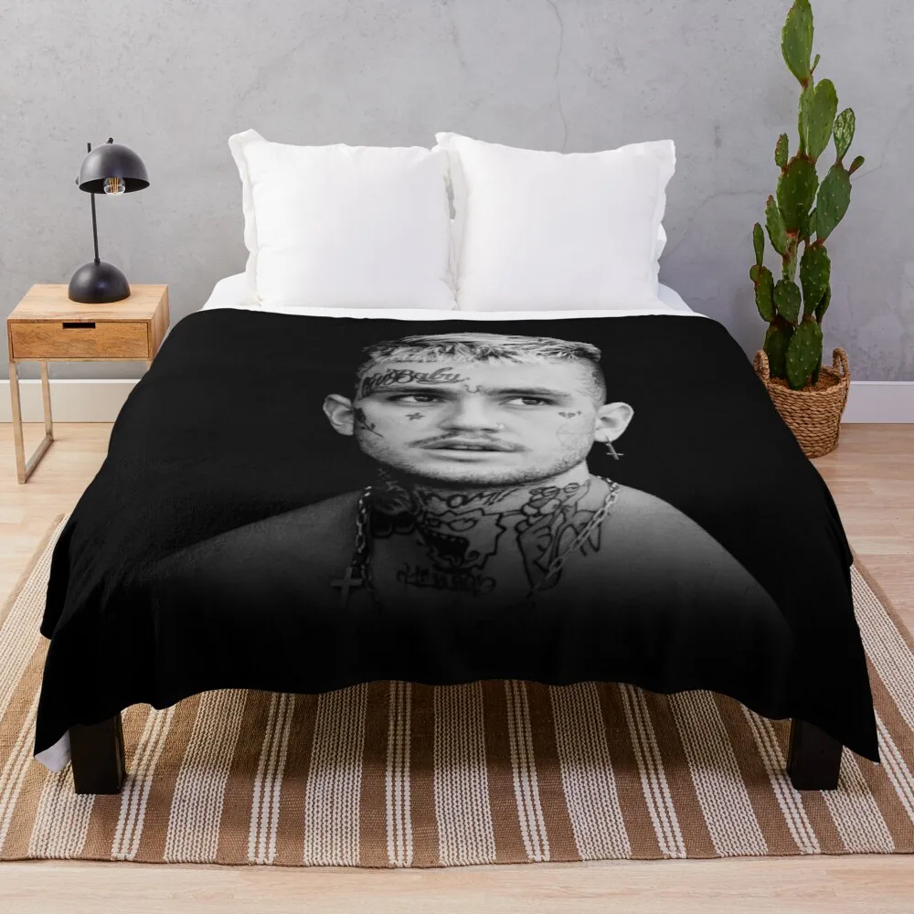 

lil Peep Throw Blanket loose blanket velour