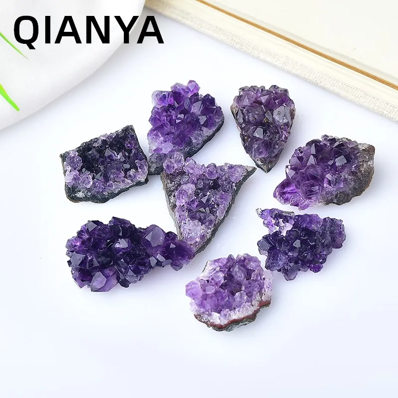 

Natural Amethyst Quartz Mineral Raw Rought Geode Rock Stone Irregular Crystal Point Energy Healing Reiki Home Decoration Gift