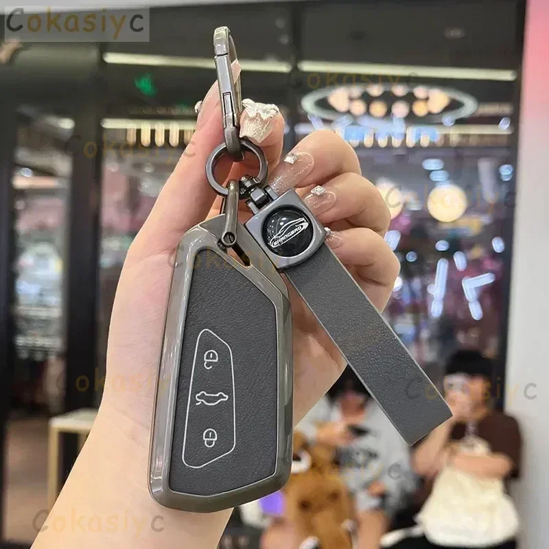 Фото Чехол для автомобильного ключа из сплава, полный чехол для VW Volkswagen ID.3 ID.4 Golf 8 2022 2023 MK8 Cupra Skoda Octavia SEAT Leon MK4 Formento №3