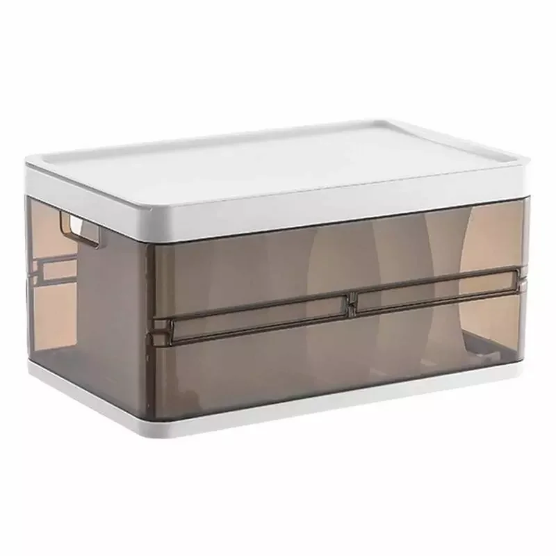 

NEW2023 Stackable Wardrobe Storage Box Transparent Sturdy Clothes Storage Bins For Home Multifunction Stackable Trash Can For To