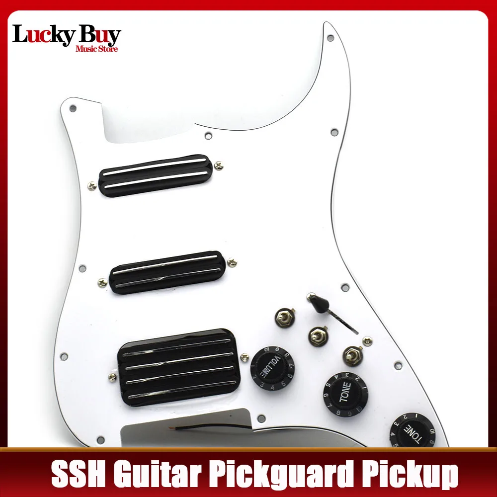 

SSH Coil Splitting Pickups Electric Guitar Pickguard 2 Mini Humbucker with Coil Pickup High Output Loaded Prewired Scratchplate