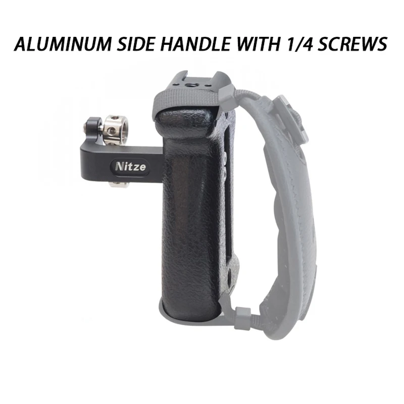 

Nitze Aluminum Side Handle with 1/4 Screws For Camera Cage free shipping Best Hot selling new product Russian