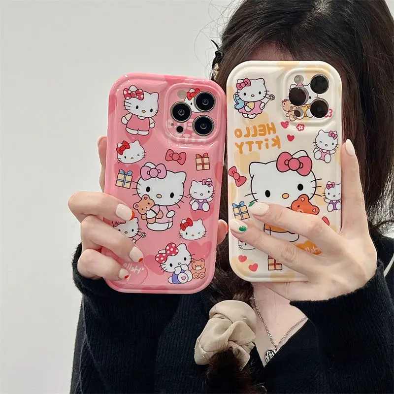 

Cute Cartoon for iPhone 13 Pro Max Hello Kitty 12 Phone Case 11 New XS XR