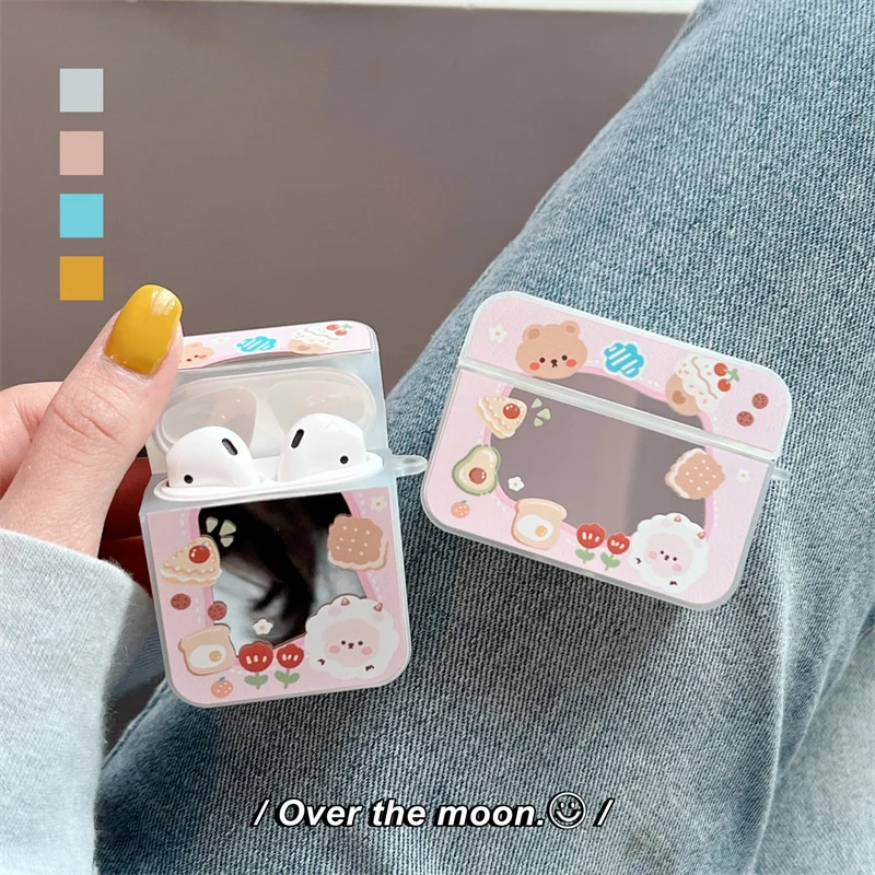 

Sweet Cute Cartoon Cake Bear Sheep Bread Avocado Shell For AirPods 1 2 Pro Earphone Case Silicone Soft Anti-fall For AirPods 3