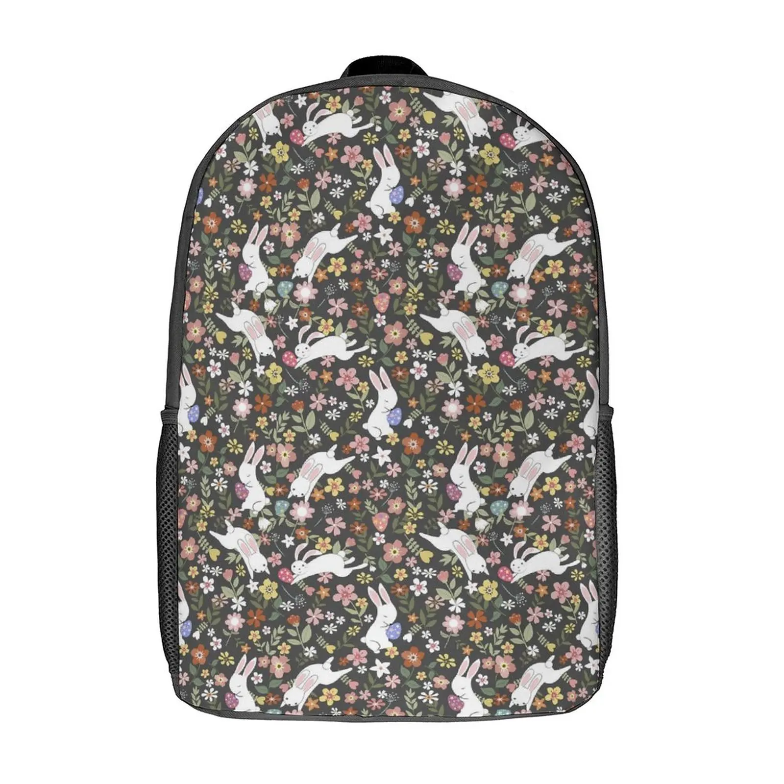 

Пасхальный день, Цветочный рюкзак с принтом кролика, милые рюкзаки для девочек, повседневные большие школьные сумки, дизайнерский рюкзак