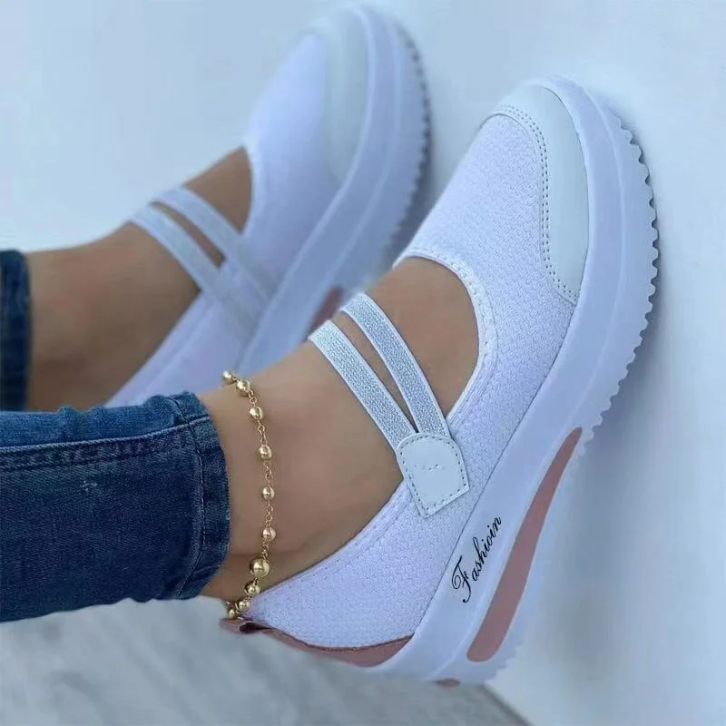 Women's Sneakers Tennis Shoes 2022 Women's Cutout Casual Sports Design Thick Sole Non-Slip Fashion Women's Shoes Zapatos Mujer