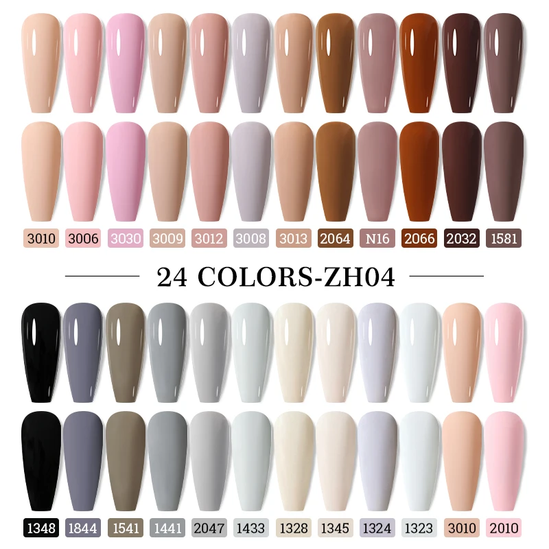 

Arte Clavo 24PCS/SET Semi-permanent Varnish UV LED Esmaltes Pure Color Glitter Nail Gel Polish Kits Top Base Coat Manicure Kit