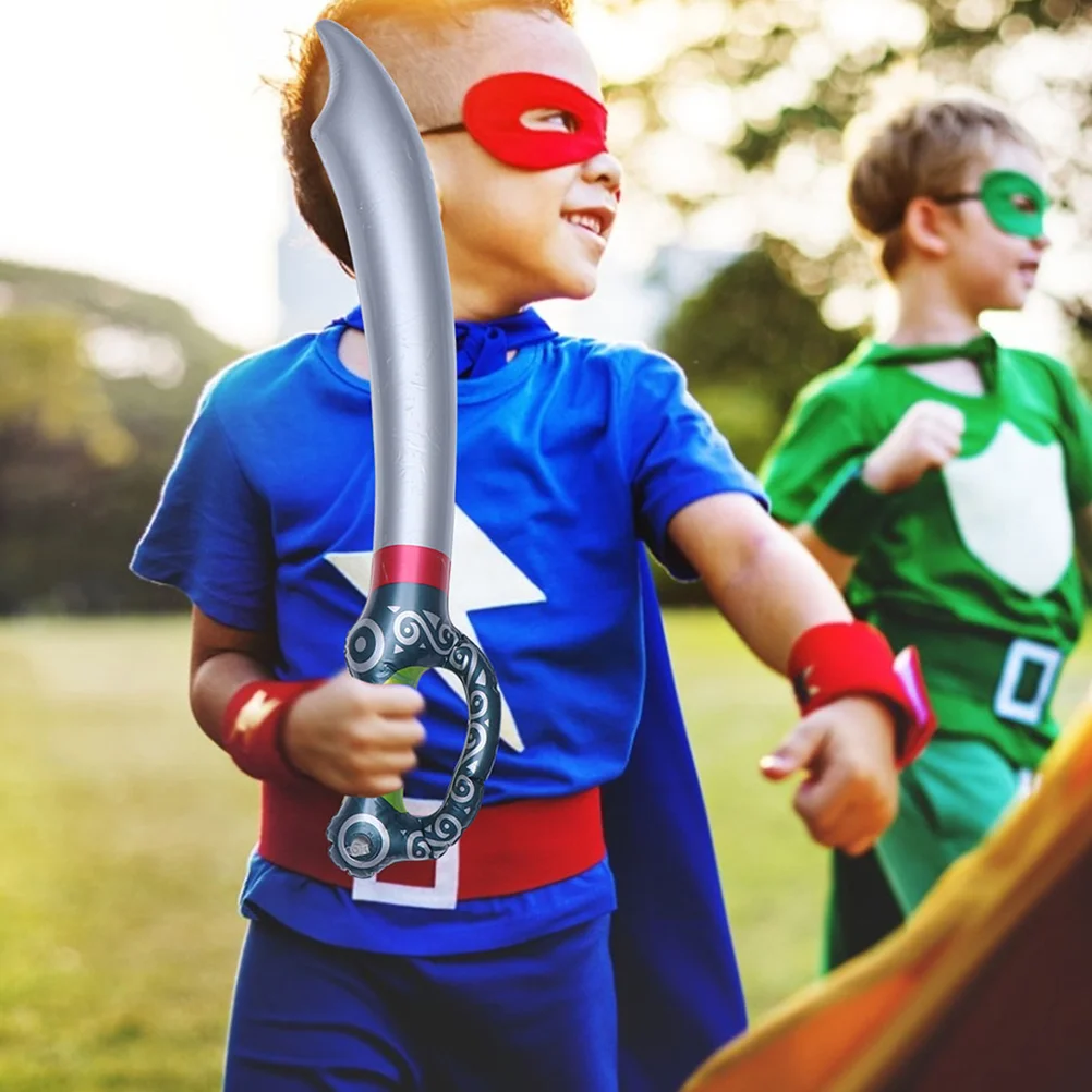 

4 Pcs Inflatable Pirate Knife Makeup Toys Party Swords Balloon Children Pretend Play Pvc Funny