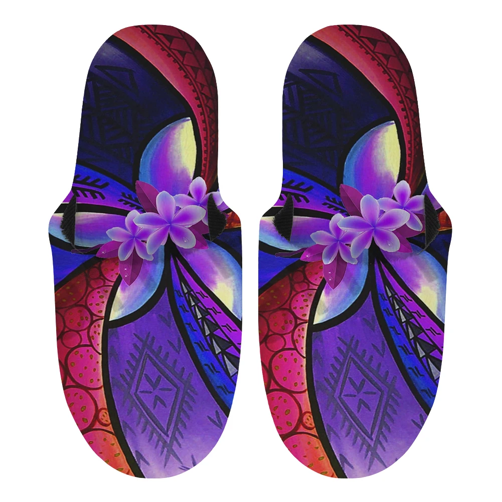 

Noisydesigns Cotton Slippers Mens Colourful Paisley Hawaiian Floral Waterproof Plush Winter Thick Bottom Home Indoor