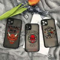 hellfire club stranger things phone case matte transparent for iphone 11 12 13 7 8 plus mini x xs xr pro max cover
