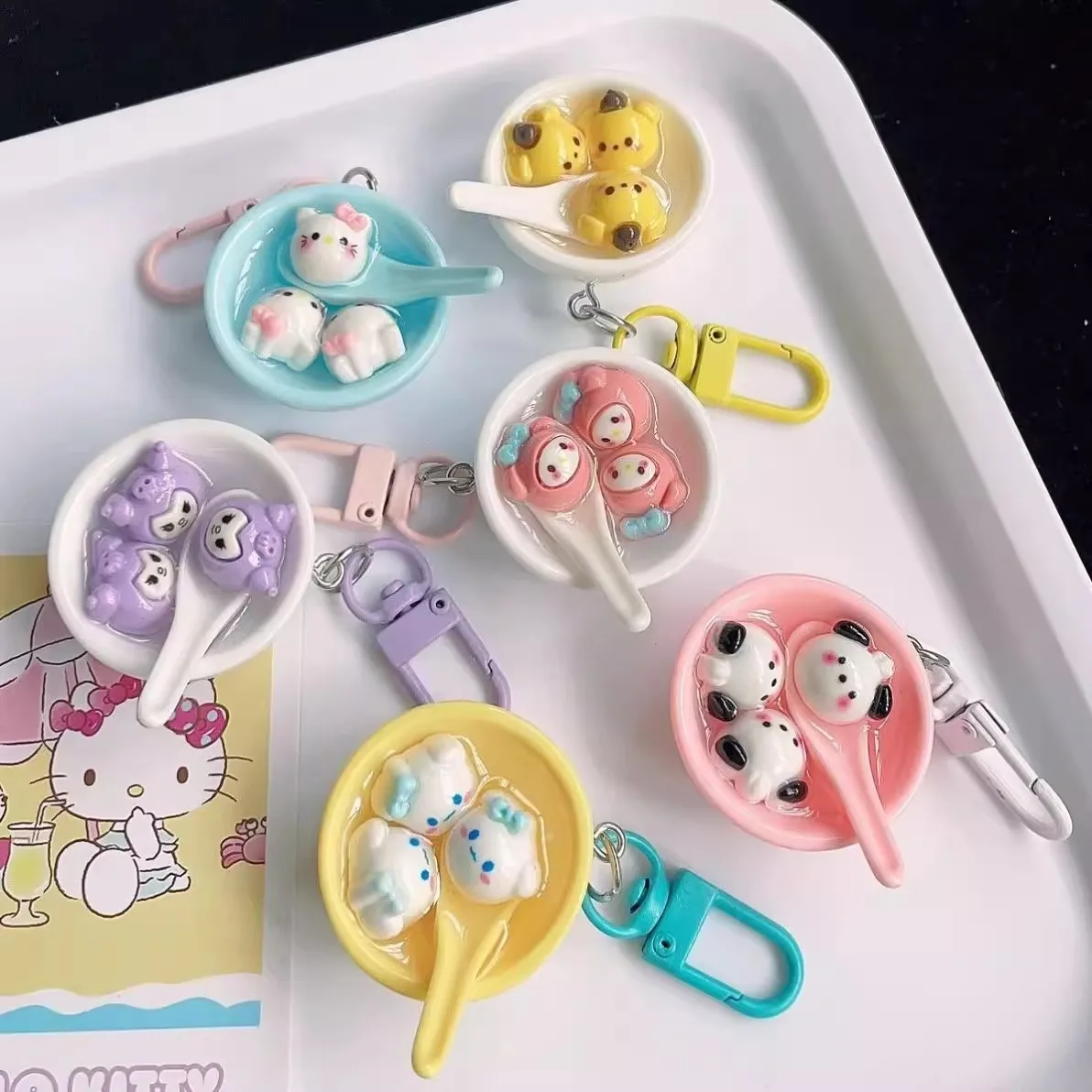 Sanrio Cinnamoroll Kuromi модели фрикаделек Kawaii Pochacco Hello Kitty украшение комнаты детские