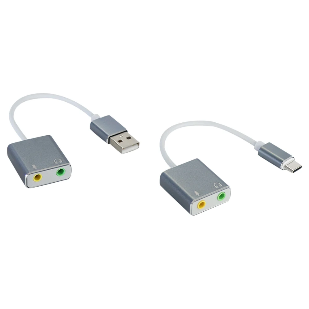 WYMECT USB аудио адаптер серебристый