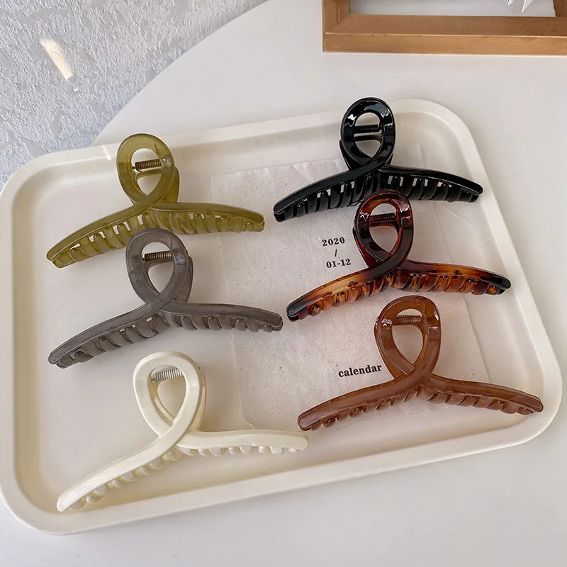 

New Jelly Acrylic Grip Clip Version of The Fresh Sweet Hair Pulling Large Hair Grip Cross Grip Sub Hair Accessories Female