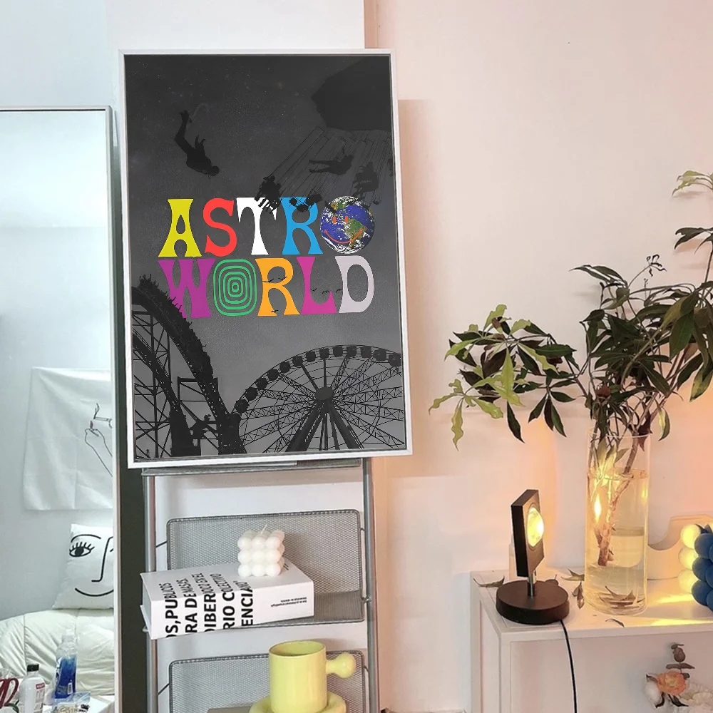 Самоклеящийся художественный постер Travis Scott Rodeo Astroworld ретро наклейка из