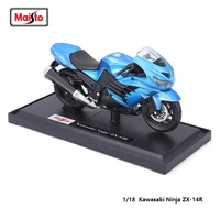 maisto 118 kawasaki ninja zx 14r genuine alloy motorcycle model static die casting toy collection model gift
