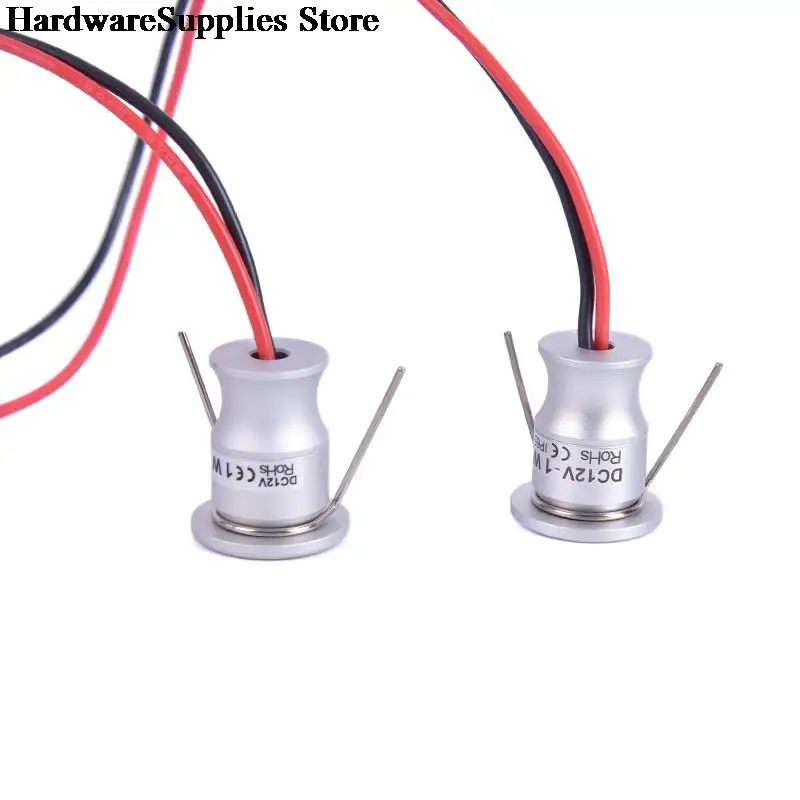 

12V Led Spotlight Cabinet Mini Spot Light IP65 Recessed Down light Cupboard Showcase Display Light 1W Aluminum Body