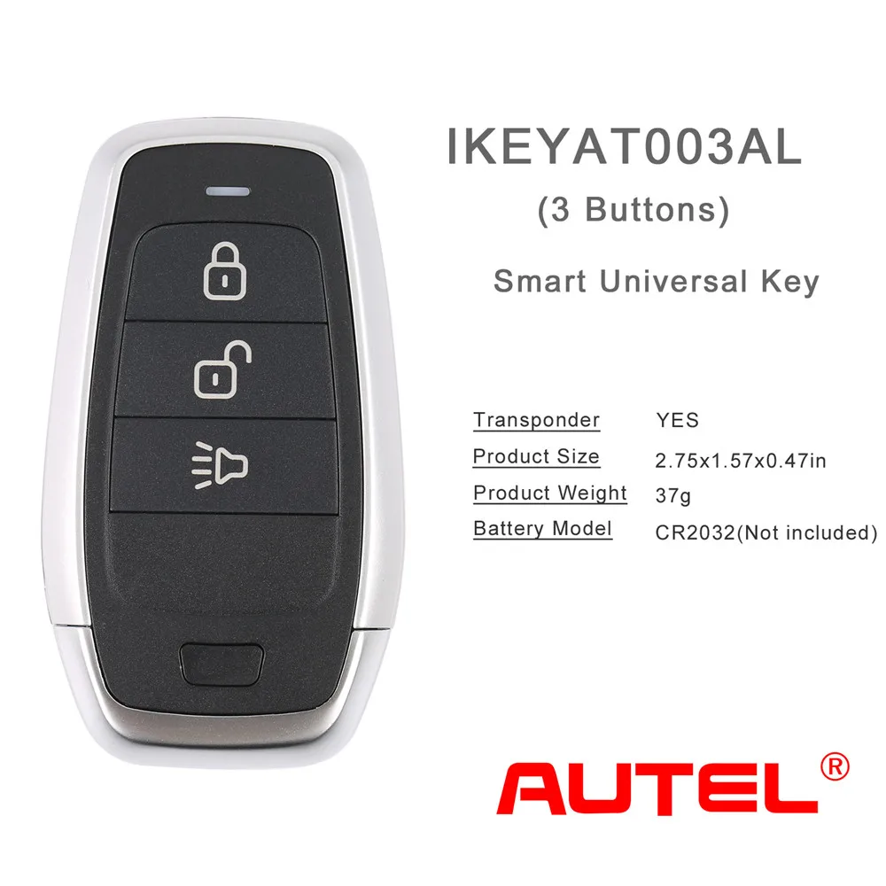 AUTEL MAXIIM IKEY Standard Style IKEYAT003AL 3 Buttons Independent Smart Key (Lock/ Unlock/ Panic) |