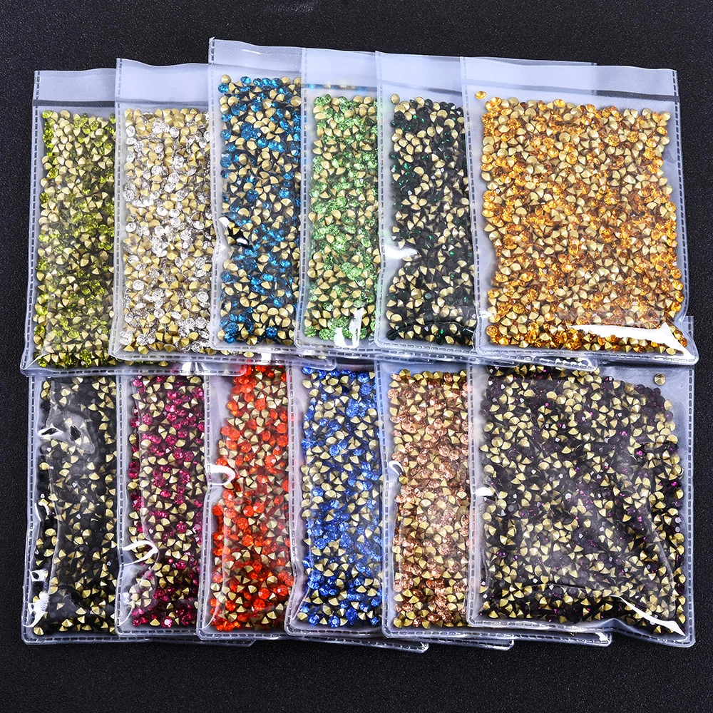 

1440pcs Small Size Diamonds Round Czech Crystal Diy Crafts Gems Wholesale SS4 SS5 SS6 SS8 SS10 SS12 SS16 SS20 Crystals