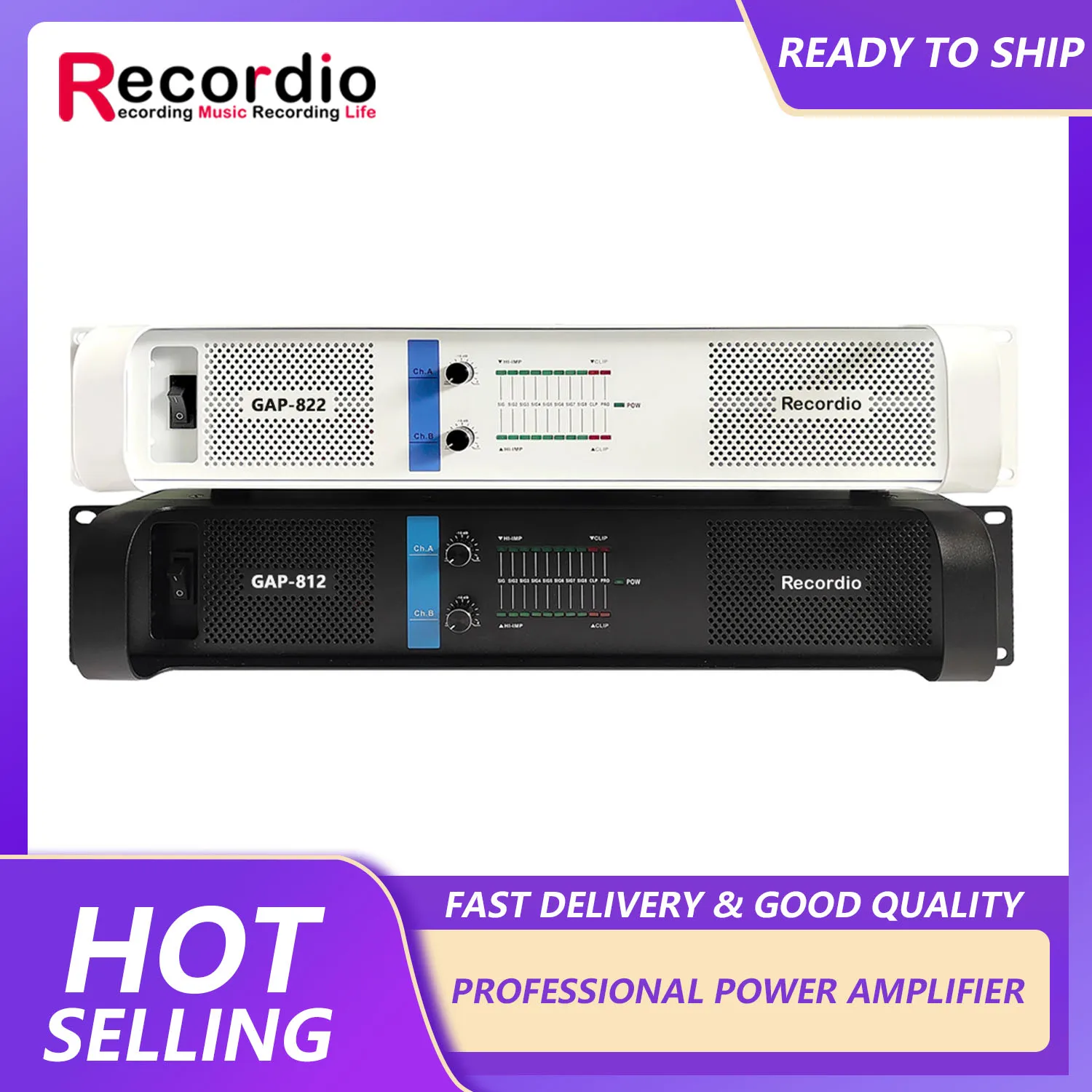 Фото GAP-812 Высокопроизводительный усилитель мощности 1000 Вт * 2 Hi-Fi усилитель мощности для караоке-сценического концерта №3