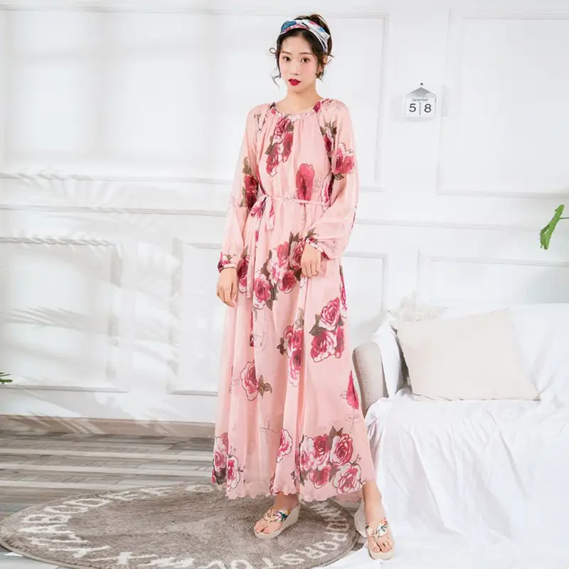 Шифоновое Цветочное платье в богемном стиле, модель 2022 года, цельное платье знаменитости, выпускного вечера, вечернее платье, пляжный сараф...