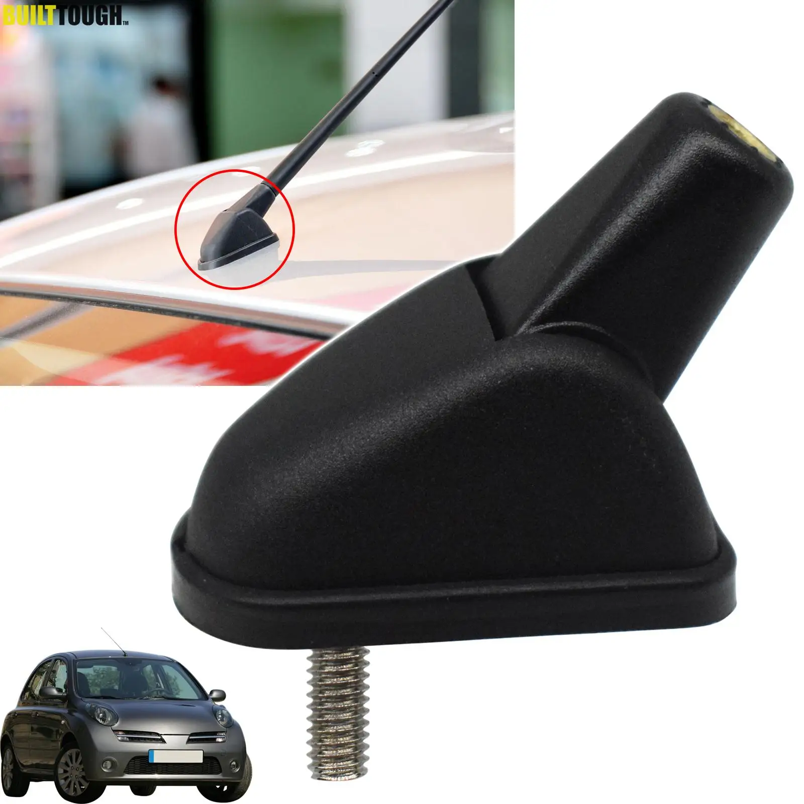 

For Nissan Almera 2001 - 2006 March 2002 - 2010 Micra 2001 - 2010 Radio Aerial Antenna Roof Base Mount Car Decor Body Styling