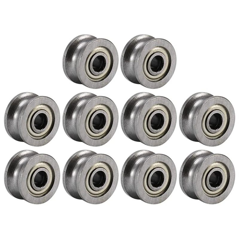 

100Pcs U Groove Bearing U624ZZ Carbon Steel Durable V Groove Ball Bearing Pulley For Rail Track Linear Motion Systems